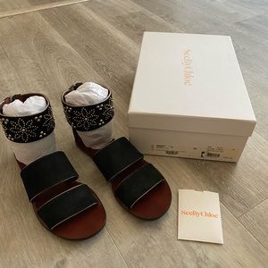 See by Chloe 3 strap studded sandals size 36 or 6